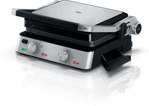 Braun CG7020 elektromos kontaktgrill, 3 az 1-ben sütés, 2000W, 29x23cm, inox