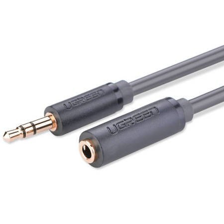 Ugreen 10782 AV124 AUX jack audio hosszabbító kábel, 3,5 mm 1 méter, szürke