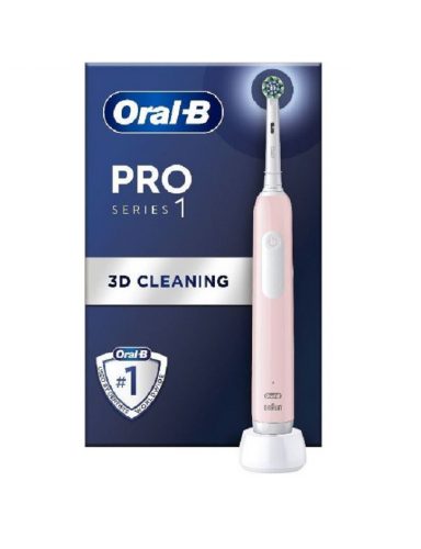 Oral-B Pro 1 Elektromos Fogkefe Cross Action fejjel, rózsaszín