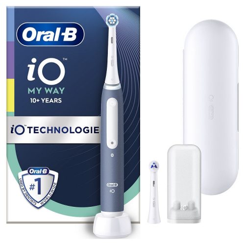 Oral-B iO My Way elektromos fogkefe, óceánkék, + fogkefefejjel a nehezen elérhető területek tisztítására