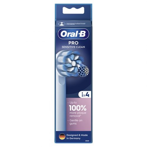 Oral-B EB60X-4 Pro Sensitive Clean elektromos fogkefefej, pótfej 4db-os, fehér