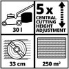 Einhell 3413210 PXC GE-CM 36/33 Li 2x2,5Ah akkumulátoros fűnyíró, 33 cm, 2db 2500mAh akkumulátorral