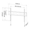 Stell SHO 2021 fali konzol, 40"-70", VESA 600x400, slim, fix, fekete