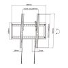 Stell SHO 5400 fali konzol, SLIM, 37"-70", VESA 400x400, dönthető, max. 75kg, fekete