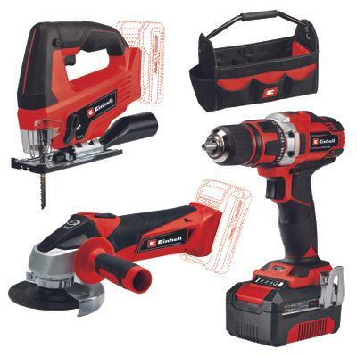 Einhell 4257241 TE-TK 18/3 Li Kit (JS+CD+AG) akkumulátoros szerszámgép csomag, 4Ah akku, töltő