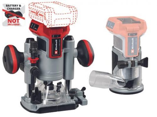 Einhell 4350410 TP-RO 18 Set Li BL - Solo akkumulátoros felsőmaró és élmaró (akku és töltő nélkül)