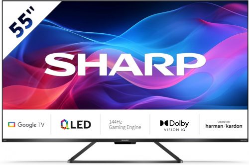 SHARP 55GR8265E 55" 4K UHD QLED 144Hz, Google televízió (139cm)