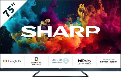 SHARP 75FQ5EG 4K UHD Quantum Dot, 144Hz, Google televízió 75" (189cm)