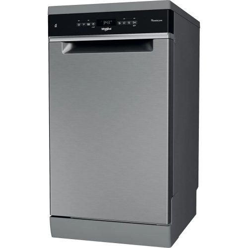 Whirlpool WSFO 3O34 PF X keskeny mosogatógép, 10 teríték, 44 dB, D energiaosztály, inox