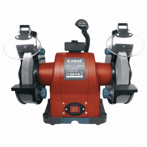 Extol Premium 8892120 Kettős Köszörűgép 520W, Száraz, 200×16×25mm, 2950RPM, 19kg, Lámpával