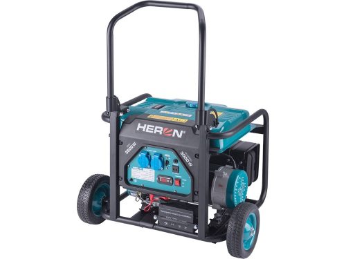 Heron 8896141 benzinmotoros áramfejlesztő, 1 fázisú, 3 kVA, elektromos indítás