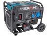 Heron 8896233 benzinmotoros áramfejlesztő, 6 kVA, 230V AC-26A, 12V DC-9A, 1 fázisú, inverteres