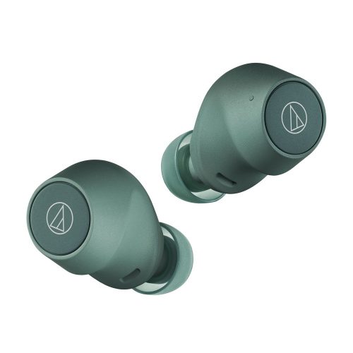 Audio-Technica ATH-CKS30TW+GR aktív zajszűrős True Wireless fülhallgató, BT5.1, IP55 vizállóság, zöld