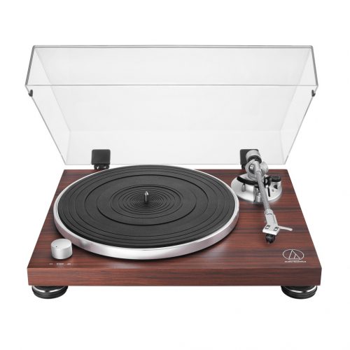 Audio-Technica AT-LPW50BTRW automata szíjhajtásos lemezjátszó, Bluetooth, 33-1/3/45rpm, rózsafa