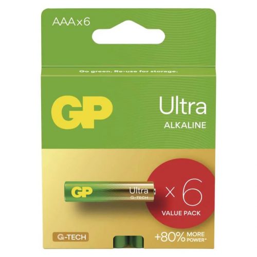 GP Batteries B0211V Ultra Alkáli AAA/LR3 mikro ceruza elem (6db/bliszter)