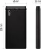 EMOS B0526B ALPHAQ 10S Powerbank, külső akkumulátor, 10000 mAh, 10,5 W, 2db USB-A, 1db USB-C, fekete