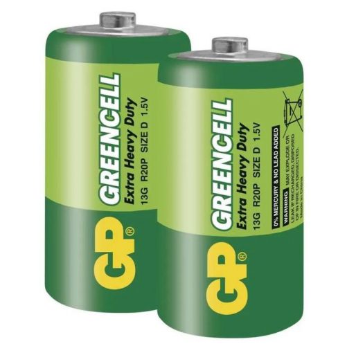 GP Batteries B1240 Greencell D/LR20 cink-klorid góliát elem (2db/fólia)