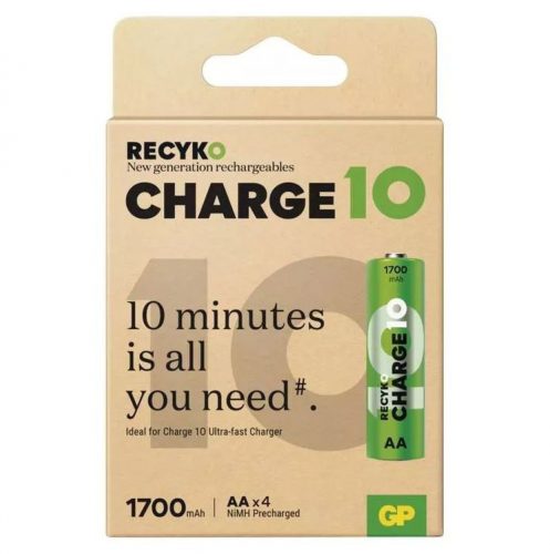 GP ReCyko B24294 Charge 10 1700 mAh NiMH AA/HR6 ceruza akkumulátor (4db/bliszter)