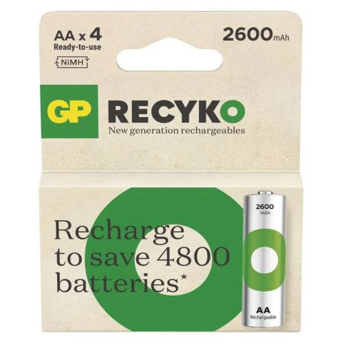 GP ReCyko B25274 2600 mAh NiMH AA/HR6 ceruza akkumulátor (4db/bliszter)