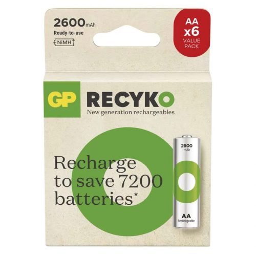 GP ReCyko B2527V 2600mAh NiMH AA/HR6 ceruza akkumulátor  (6db/bliszter)