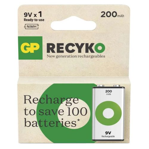 GP ReCyko B2552 200mAh 6HR61 (9V) akkumulátor (1db/bliszter)