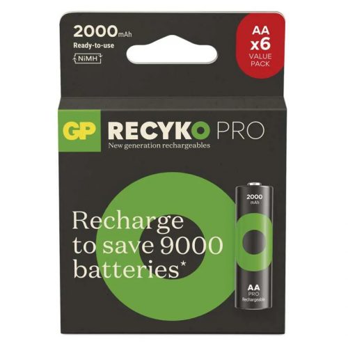 GP ReCyko Pro B2620V 2000 mAh NiMH AA/HR6 ceruza akkumulátor (6db/bliszter)