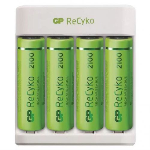 GP ReCyko B51418 Akkumulátor töltő Eco E411+ 4x AA 2100 mAh + 4x AAA 800 mAh akkumulátor