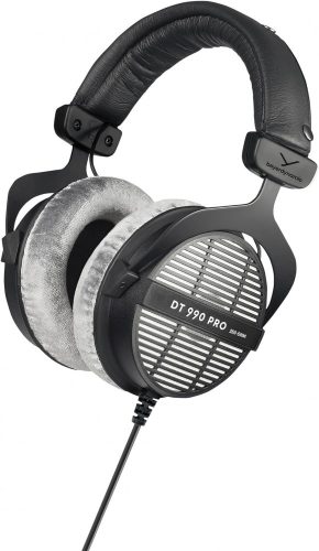 Beyerdynamic DT 990 PRO 250Ohm vezetékes fejhallgató, nyitott, 96dB, ezüst-fekete (BD 459038)