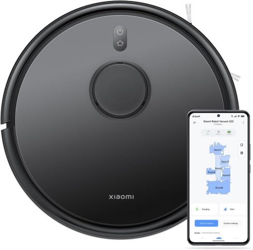 Xiaomi Robot Vacuum S20 EU okos robotporszívó, száraz - nedves, 5000Pa, 3200mAh, fekete (BHR8628EU)