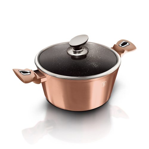 Berlinger Haus BH-1514N Rose Gold Lábos, 20 cm, 2,5L, + Üvegfedő, Indukciós