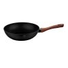 Berlinger Haus BH/1719 Ebony Rosewood Collection wok serpenyő fedővel, 28x7,4 cm, 3,2 l, indukciós, márvány bevonat