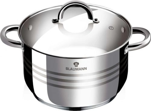 Blaumann BL-1020A Gourmet Line magas lábas fedővel, 20 x 12 cm, 3,8 l, indukciós, rozsdamentes acél