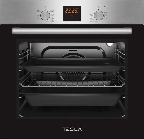 Tesla BO800SX beépíthető sütő, 60liter, 2300Watt, inox - fekete