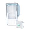 Brita BR1050452 Glass Jug One vízszűrő üvegkancsó, fehér-világoskék, 1 db Maxtra Pro All-in-1 szűrőbetéttel