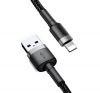 Baseus CADH000201 Glimmer USB - Lightning kábel, 2.4A, 1m (fekete)