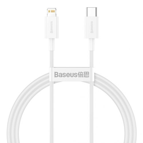 Baseus CATLYS-A02 Superior USB-C - Lightning adatkábel, 20W, PD, 1 m, fehér