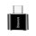 Baseus USB-USB Type-C 2.4A adapter, fekete (CATOTG-01)