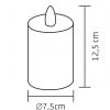 Somogyi CDO 1 LED-es gyertya, 1db melegfehér LED, kültéri/beltéri, elemes (2xAA)