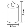 Somogyi CDX 1 LED-es gyertya, 1db lobogó narancssárga LED, beltéri, elemes (2xAA)