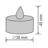 Somogyi CD 6/WH 6 darab LED-es mécses, 1db pislákoló melegfehér LED, beltéri, elemes (1x2032)