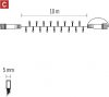 Emos D1AB01 sorolható karácsonyi fényfüzér, 10m, 100LED, kék, kül- és beltéri