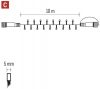 Emos D1AN01 sorolható karácsonyi fényfüzér, 10m, 50 meleg és 50 hideg fehér LED, kül- és beltéri
