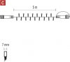 Emos D2AC02 PROFI sorolható karácsonyi fényfüzér, 5méter, 50LED, kül- és beltéri, hideg fehér, fehér