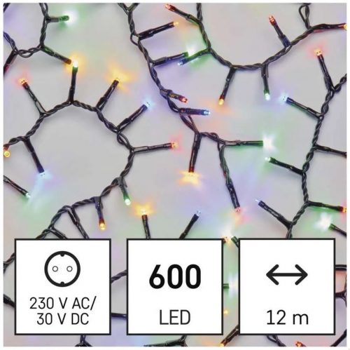 EMOS D4BM03 karácsonyi fényfüzér - süni, 12m, 600LED, multicolor, időzítő, IP44