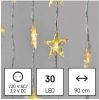 Emos DCGW01 karácsonyi fényfüggöny, csillagok, 1.2x 0.9m, 30LED, meleg fehér, beltéri, időzítő