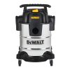 DeWalt DXV25S száraz-nedves porszívó, 15KPa szívóteljesítmény, 25liter, inox ház