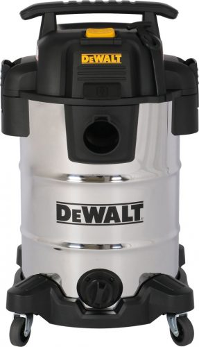 DeWalt DXV30SAPTA száraz-nedves porszívó, 15KPa szívóteljesítmény, 30liter, inox ház, 230V aljzat