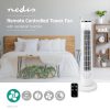 Nedis FNTR13CWT40 oszlopventilátor távirányítóval, 50Watt, 3 sebesség, oszcillálás, időzíthető, fehér