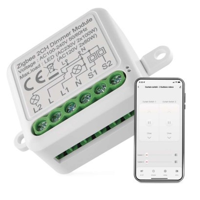 Emos H5108 GoSmart fényerőszabályozó modul (IP-2112DZ), 2 csatornás, ZigBee 3.0, beltéri