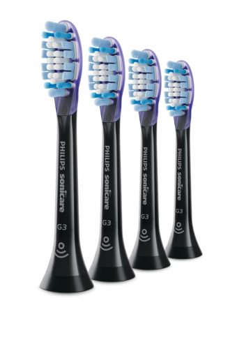 Philips HX9054/33 Sonicare G3 Premium Gum Care fogkefefej, normál méret, lágy, fekete (4db/csomag)